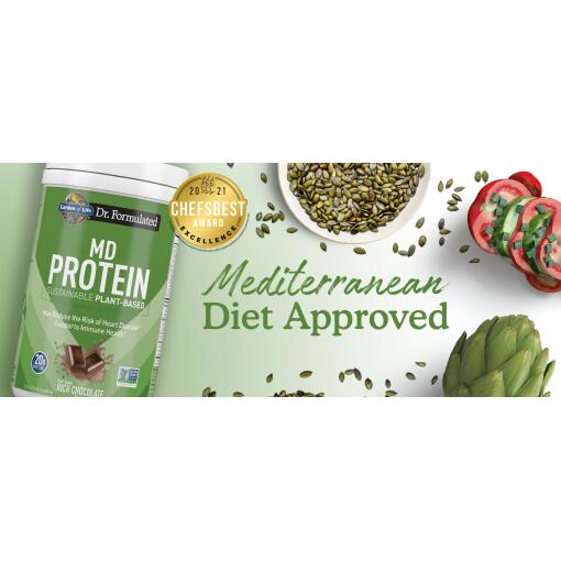 Garden of Life - Dr. Formulated MD Protein Hållbart Växtbaserat Pulver, Rik Choklad - 882g - Bild 7