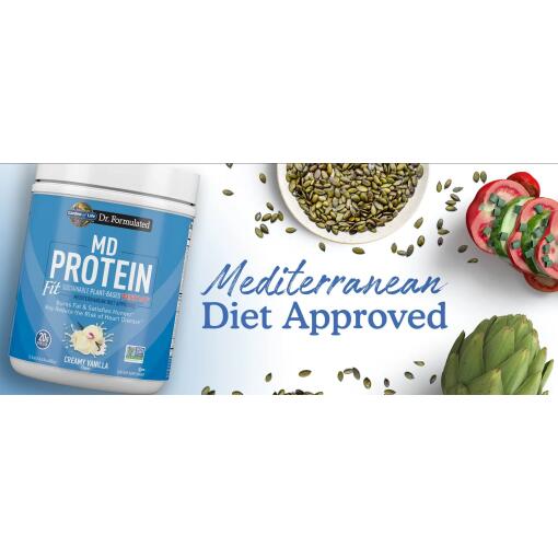 Garden of Life Dr. Formulated MD Protein FIT – Hållbart Växtbaserat Proteinpulver, Krämig Vanilj – 605 g - Bild 9