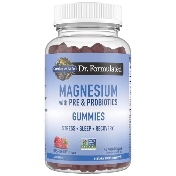 Garden of Life - Dr. Formulated Magnesium med Pre- &amp; Probiotika Gummies, Hallon - 60 gummibjörnar | Veganska produkterHälsa och välbefinnandeHälsokostMatsmältningshälsaProbiotika | Apoteka