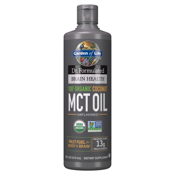 Garden of Life - Dr. Formulated Ekologisk Hjärnhälsa MCT-olja, 946 ml | Veganska produkterHälsa och välbefinnandeHälsokostMCT-olja | Apoteka
