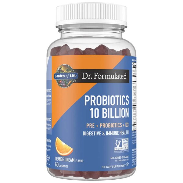 Garden of Life - Dr. Formulated Probiotics, Orange Dream, 10 miljarder - 60 tuggummin | Hälsa och välbefinnandeHälsokostProbiotikaAcidophilus – Mjölksyrabakterier för Mage & TarmfloraGummibärBiohacking | Apoteka