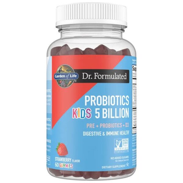 Garden of Life - Dr. Formulated Probiotics Kids, Jordgubb 5 Miljarder, 60 gummibjörnar | Hälsa och välbefinnandeHälsokostProbiotikaBarns hälsa | Apoteka