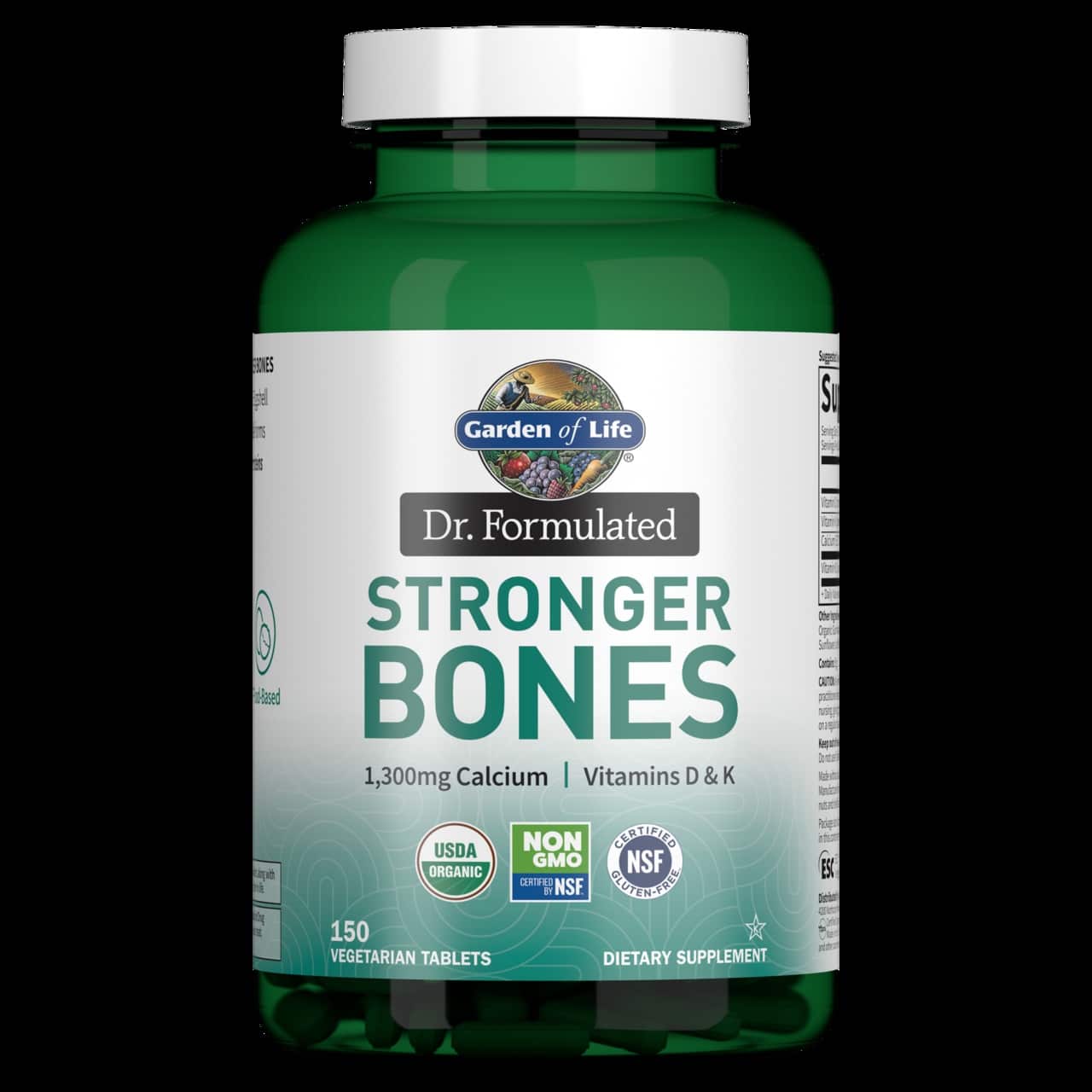 Garden of Life - Dr. Formulated Starkare Ben, 150 vegetariska tabletter | Vitaminer och MineralerHälsa och välbefinnandeHälsokostFriska benNordisk vitalitet | Apoteka
