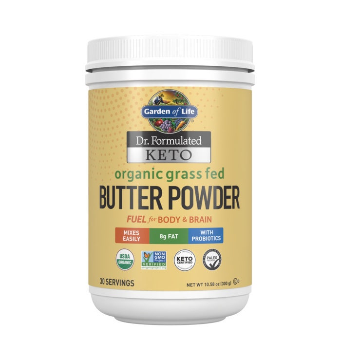 Garden of Life – Dr. Formulated Keto, Ekologiskt Gräsfodrat Smörpulver, 300 g | Hälsa och välbefinnandeCLA (konjugerad linolsyra)HälsokostNordisk vitalitet | Apoteka