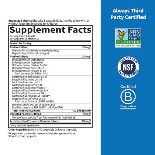 Dr. Formulerat Probiotika Sport+ 50 Miljarder - 30 kapslar - Bild 2