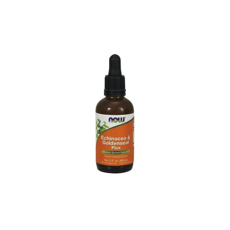NOW Foods - Echinacea &amp; Goldenseal Plus, 60 ml | Vitaminer och MineralerVeganska produkterHälsa och välbefinnandeAminosyror och BCAAImmunförsvaretHälsokostFitness och träningÖrter och växtbaserade preparat | Apoteka