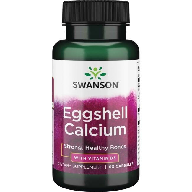 Swanson - Kalcium från Äggskal med Vitamin D3, 60 kapslar | Vitaminer och MineralerVissa mineralerHälsa och välbefinnandeD-vitaminHälsokostKalkFriska benKalcium | Apoteka