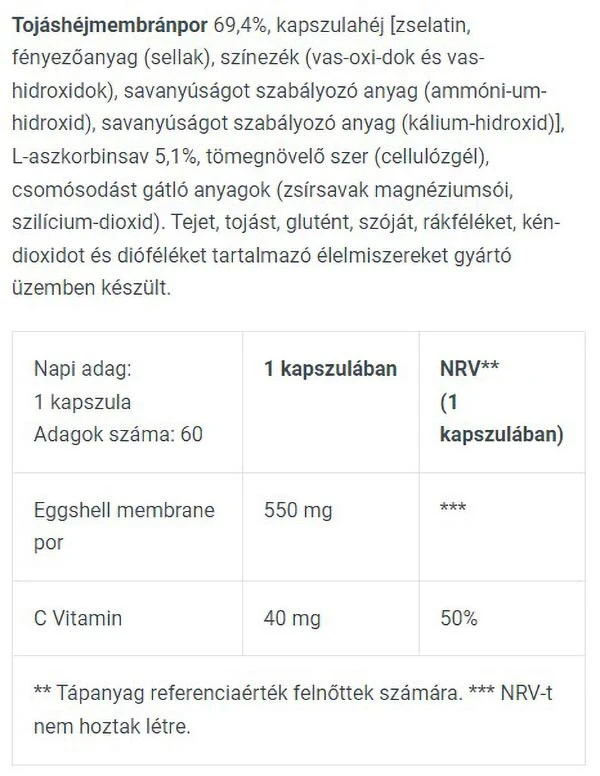 BioTechUSA - Äggskalsmembran, 60 mega-kapslar - Bild 4