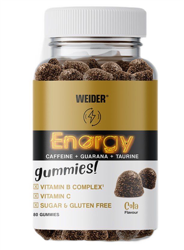 Weider - Energy Gummies Cola, 80 stycken | HälsokostSkuldfria godsaker | Apoteka