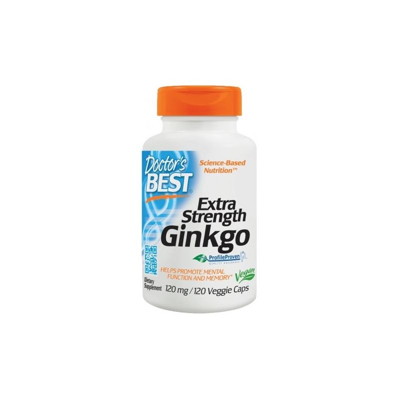 Doctors Best - Extra Stark Ginkgo, 120 mg - 120 vegetabiliska kapslar | Vitaminer och MineralerVeganska produkterHälsa och välbefinnandeÖrttillskottHälsokostÖrter och växtbaserade preparat | Apoteka