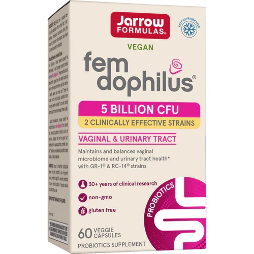 Jarrow Formulas - Fem Dophilus, 5 miljarder CFU - 60 vegetabiliska kapslar | Vitaminer och MineralerHälsa och välbefinnandeKosttillskott för kvinnorHälsokostProbiotikaNordisk vitalitet | Apoteka