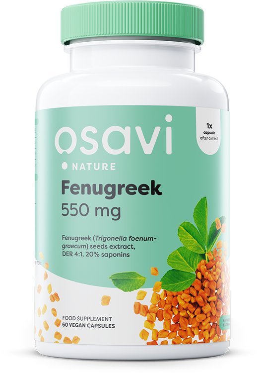 Osavi - Bockhornsklöver, 550 mg - 60 vegetabiliska kapslar | Vitaminer och MineralerHälsa och välbefinnandeKosttillskott för kvinnorHälsokostÖrter och växtbaserade preparat | Apoteka