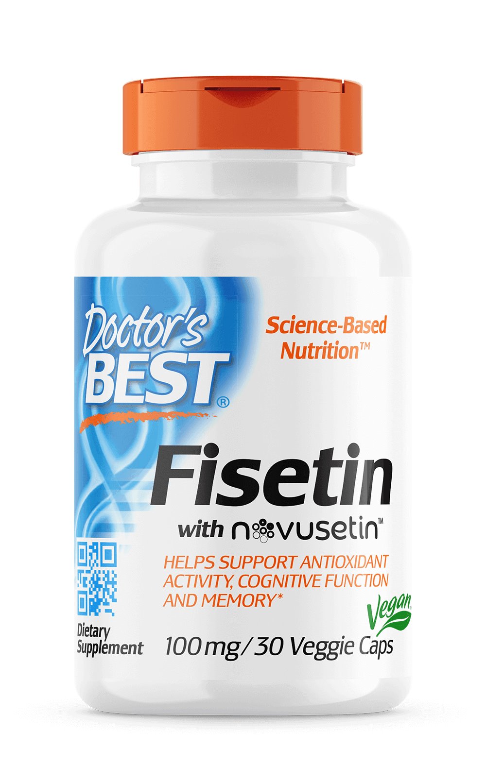 Doctors Best - Fisetin med Novusetin, 100 mg - 30 vegetabiliska kapslar | Vitaminer och MineralerVeganska produkterHälsa och välbefinnandeAntioxidanterHälsokost | Apoteka