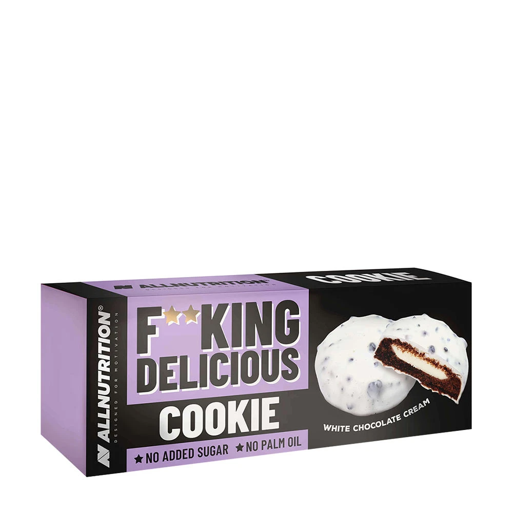 Allnutrition - Fitking Delicious Cookie, Vit Chokladkräm - 128g | HälsokostSkuldfria godsakerProteinbars | Apoteka