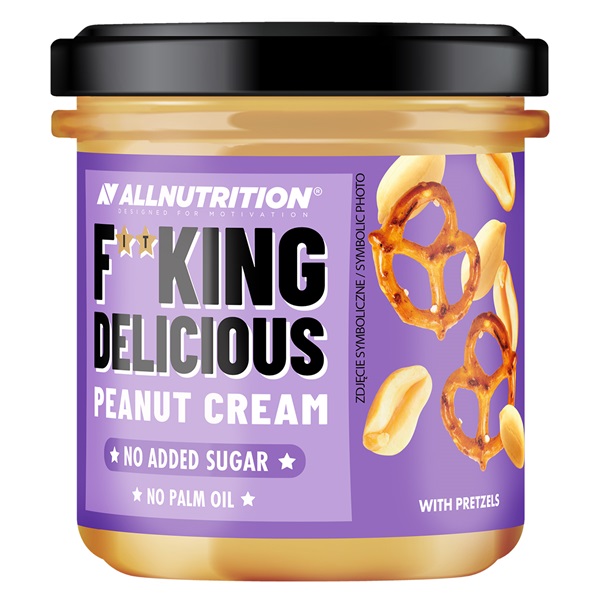 Allnutrition - Fitking Läcker Jordnötssmör med Pretzels, 350g | HälsokostNötsmör | Apoteka