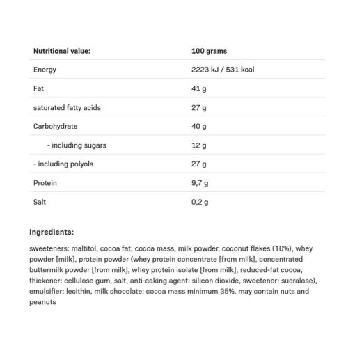 Mælkechoko med Kokos - 100g