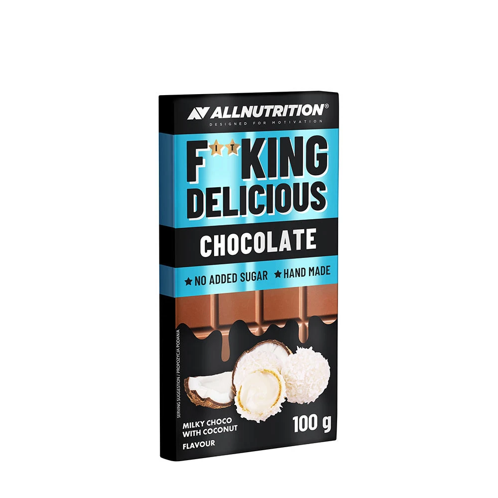 Allnutrition - Fitking Läcker Choklad, Mjölkchoklad med Kokos - 100g | Hälsa och välbefinnandeHälsokostProteinbars | Apoteka