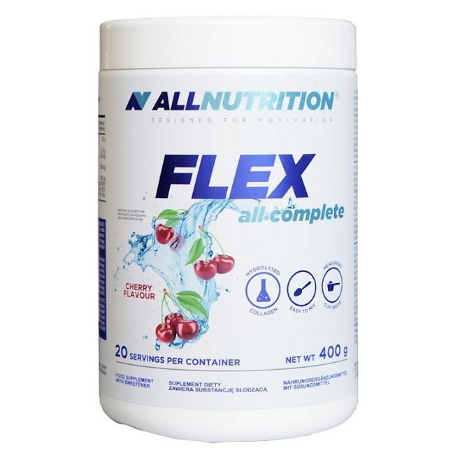 Allnutrition - Flex All Complete, Körsbär - 400g | Hälsa och välbefinnandeHälsokostKostproteinÅterhämtning efter träning | Apoteka