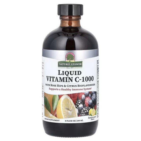 Flytande Vitamin C-1000, Naturlig Citron - 240 ml | Vitaminer och MineralerVeganska produkterHälsa och välbefinnandeHälsokostVitamin C | Apoteka