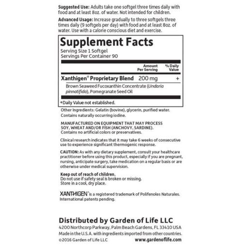 Garden of Life - FucoThin, 90 mjuka kapslar - Bild 2