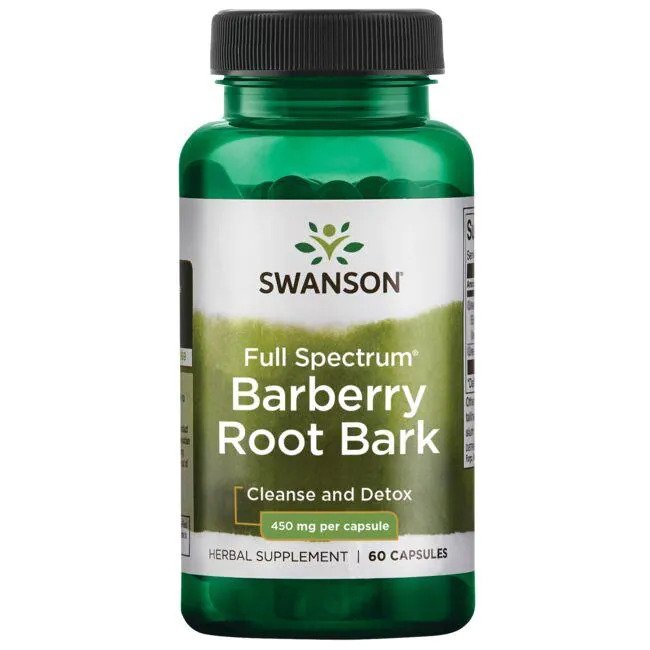 Swanson - Fullspektrum Berberisrotbark, 450 mg - 60 kapslar | Hälsa och välbefinnandeHälsokostÖrter och växtbaserade preparat | Apoteka