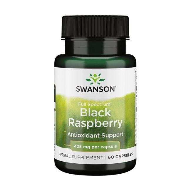 Swanson - Fullspektrum Svarta Hallon, 425 mg - 60 kapslar | Vitaminer och MineralerHälsa och välbefinnandeÖrttillskottHälsokostÖrter och växtbaserade preparat | Apoteka