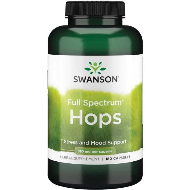 Swanson - Fullspektrum Humle, 620 mg - 180 kapslar | Hälsa och välbefinnandeHälsokostMatsmältningshälsaAshwagandhaGinseng | Apoteka