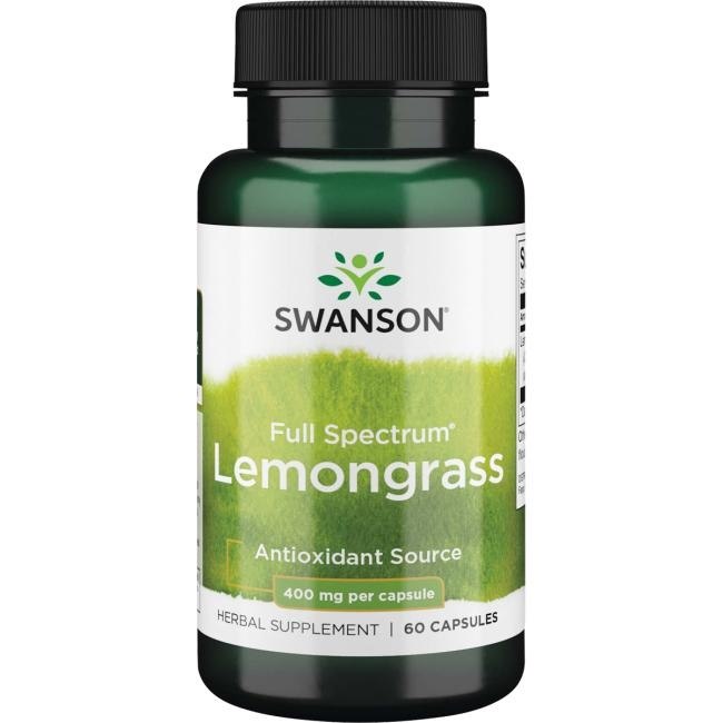 Swanson - Fullspektrum Citrongräs, 400 mg - 60 kapslar | Vitaminer och MineralerHälsa och välbefinnandeAntioxidanterÖrttillskottHälsokostÖrter och växtbaserade preparat | Apoteka