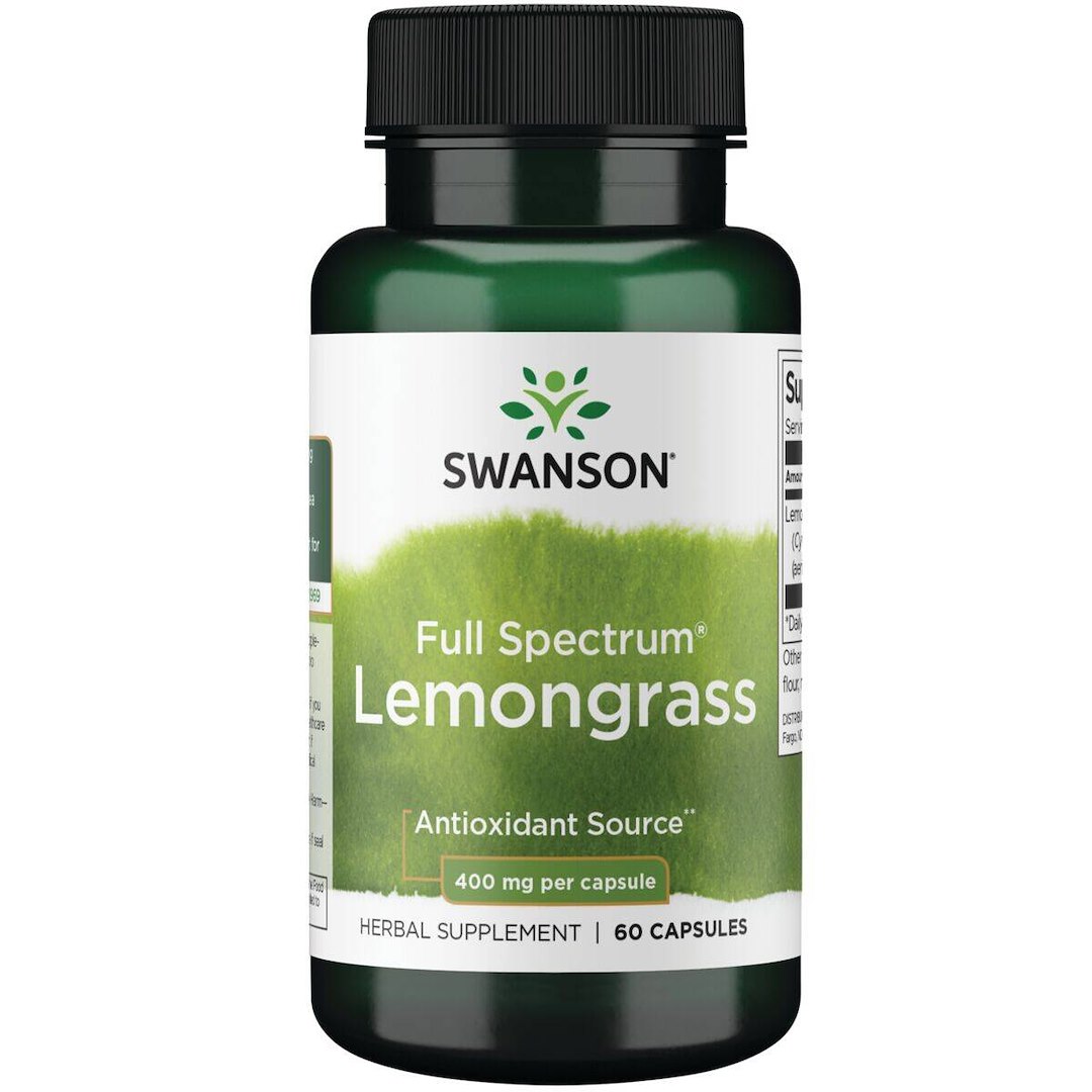 Swanson - Fullspektrum Citrongräs, 400 mg - 60 kapslar | Vitaminer och MineralerVeganska produkterHälsa och välbefinnandeAntioxidanterÖrttillskottHälsokostÖrter och växtbaserade preparat | Apoteka