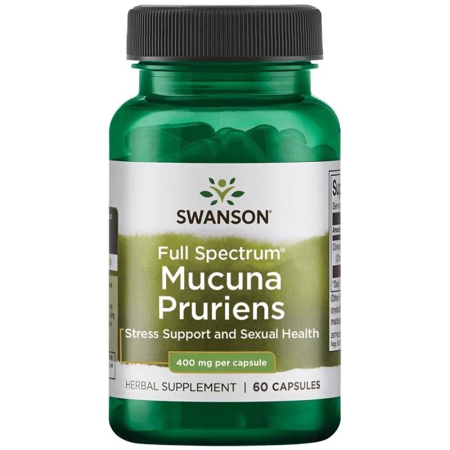 Swanson - Fullspektrum Mucuna Pruriens, 400 mg, 60 kapslar | Hälsa och välbefinnandeHår och naglarSexuell hälsaHälsokostÖrter och växtbaserade preparat | Apoteka