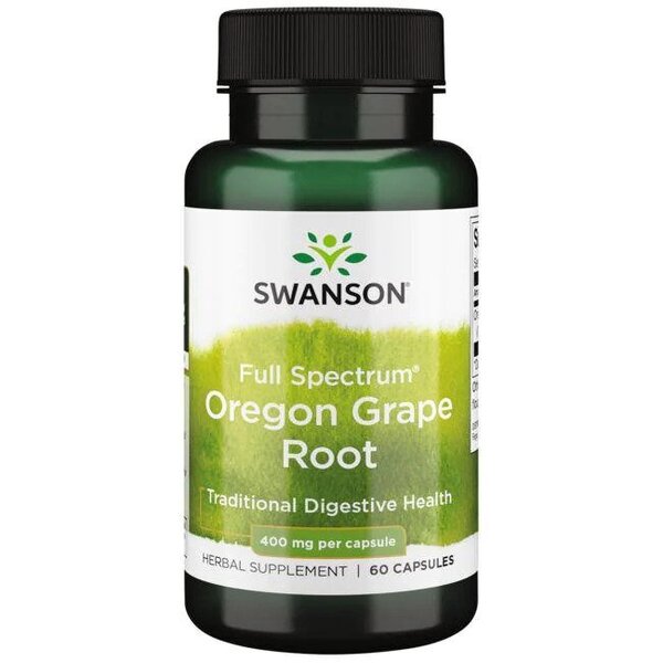 Swanson - Fullspektrum Oregon Grape Rot, 400 mg - 60 kapslar | Hälsa och välbefinnandeHälsokostÖrter och växtbaserade preparat | Apoteka