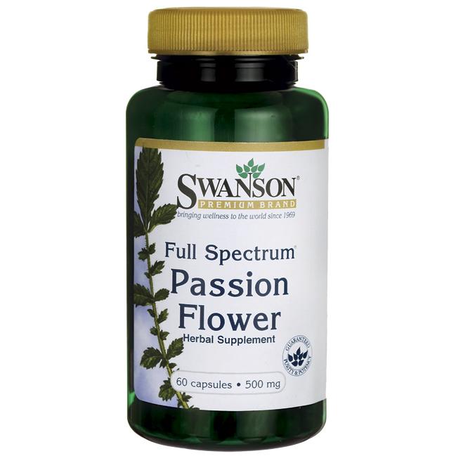 Swanson - Fullspektrum Passionsblomma, 500 mg - 60 kapslar | Hälsa och välbefinnandeHälsokostFörbättra humöretAshwagandhaHumörförbättring | Apoteka