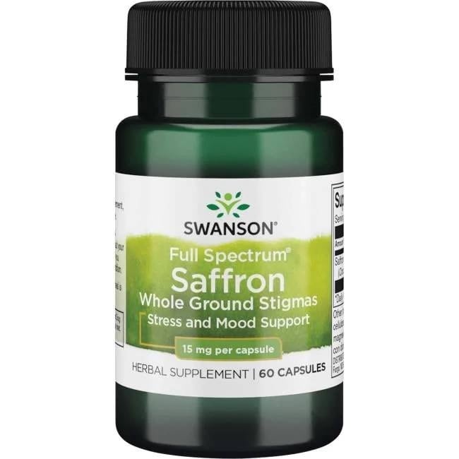Swanson - Fullspektrum Saffran, 15 mg - 60 kapslar | Vitaminer och MineralerHälsa och välbefinnandeHälsokostFörbättra humöretAshwagandha | Apoteka