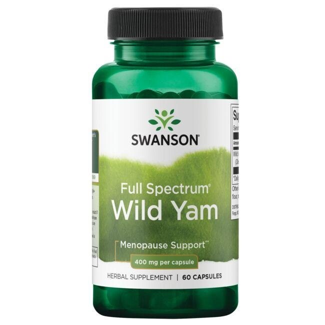 Swanson - Fullspektrum Vild Yam, 400 mg - 60 kapslar | Vitaminer och MineralerHälsa och välbefinnandeKosttillskott för kvinnorÖrttillskottHälsokostÖrter och växtbaserade preparat | Apoteka