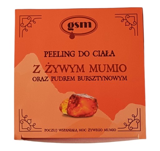 GSM - Kroppsskrubb med levande Mumio och bärnstensdamm, 200 ml | GurkmejaMacaKosmetika | Apoteka