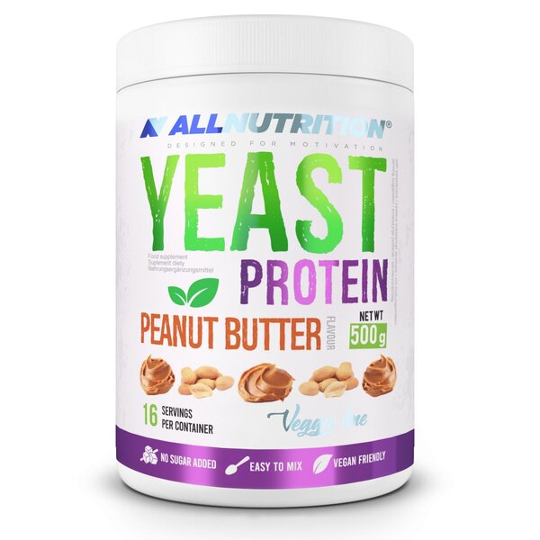 Allnutrition - Jästprotein, Jordnötssmör - 500g | Vitaminer och MineralerVeganska produkterHälsa och välbefinnandeHälsokostNötsmörKostprotein | Apoteka