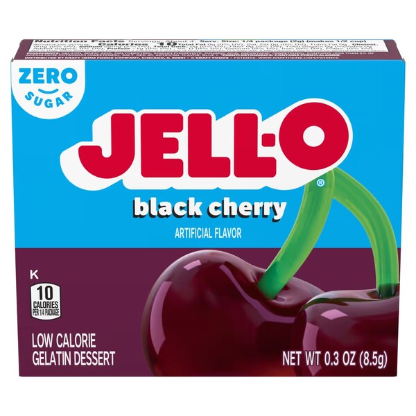 Jell-O - Geléefterrätt utan socker, Svart Körsbär, 8,5g | HälsokostMåltidsersättningar | Apoteka