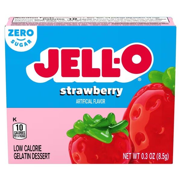 Jell-O - Geléefterrätt utan socker, Jordgubb, 8,5g | HälsokostMåltidsersättningar | Apoteka