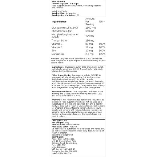 Zein Pharma - Ledkapslar, 120 kapslar - Bild 2