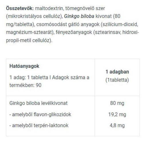 BioTechUSA - Ginkgo Biloba, 90 tabletter - Bild 2