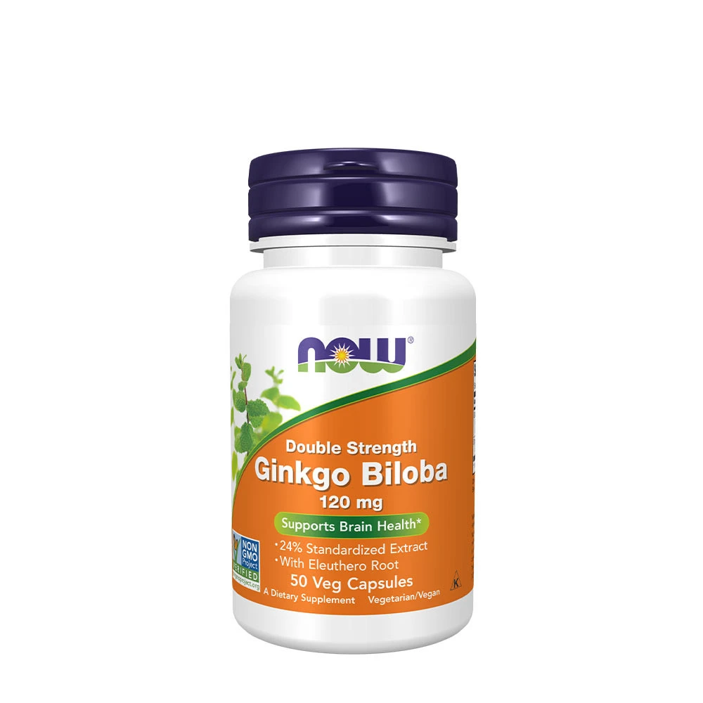 NOW - Ginkgo Biloba Extra, 120 mg | Vitaminer och MineralerVeganska produkterHälsa och välbefinnandeMental fokus och minneHälsokostÖrter och växtbaserade preparat | Apoteka