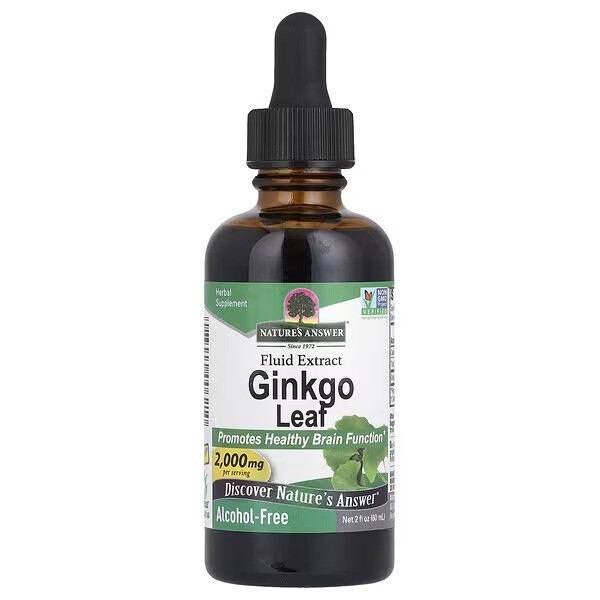 Natures Answer - Ginkgoblad, 2000 mg - 60 ml | Hälsa och välbefinnandeMental fokus och minneHälsokostÖrter och växtbaserade preparat | Apoteka