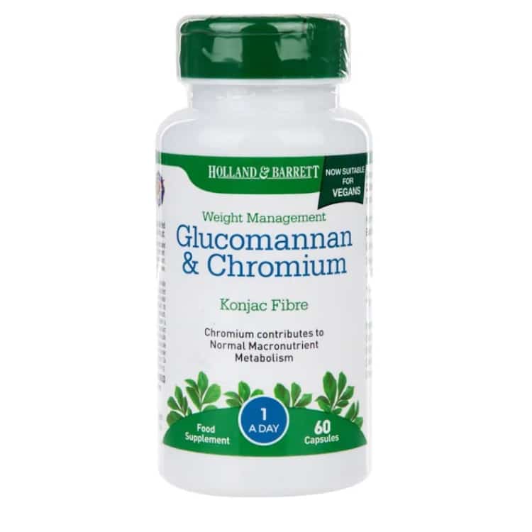 Holland & Barrett - Glukomannan & Krom, 60 kapslar