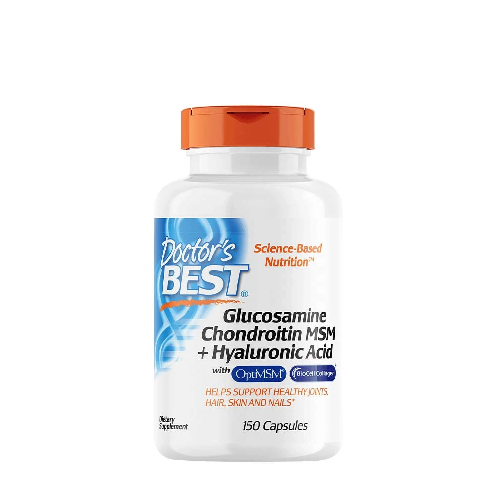 Doctors Best - Glukosamin Kondroitin MSM + Hyaluronsyra, 150 kapslar | Vitaminer och MineralerHälsa och välbefinnandeHälsokostKollagenStöd för ledernaLeverstödFräsch hudHyaluronsyraGlukosaminsulfatMSM | Apoteka