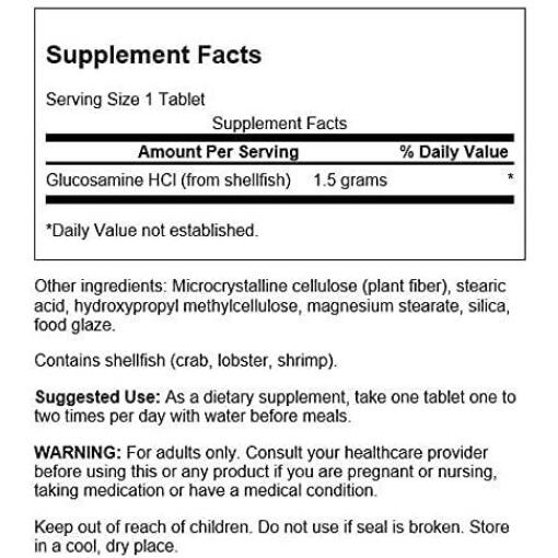 Swanson - Glukosamin HCl, 1500 mg, 100 tabletter - Bild 3