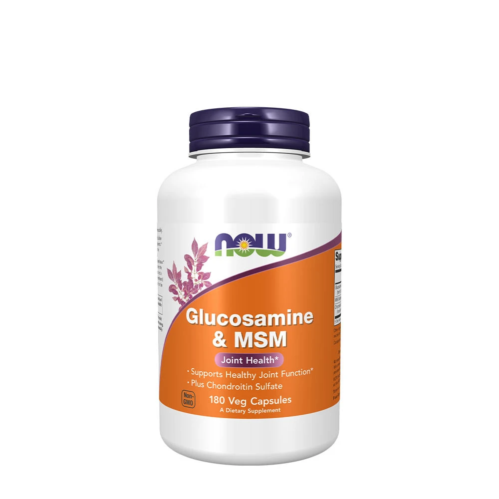 NOW - Glukosamin &amp; MSM, 180 kapslar | Vitaminer och MineralerVeganska produkterHälsa och välbefinnandeHälsokostStöd för ledernaGlukosaminsulfatMSM | Apoteka