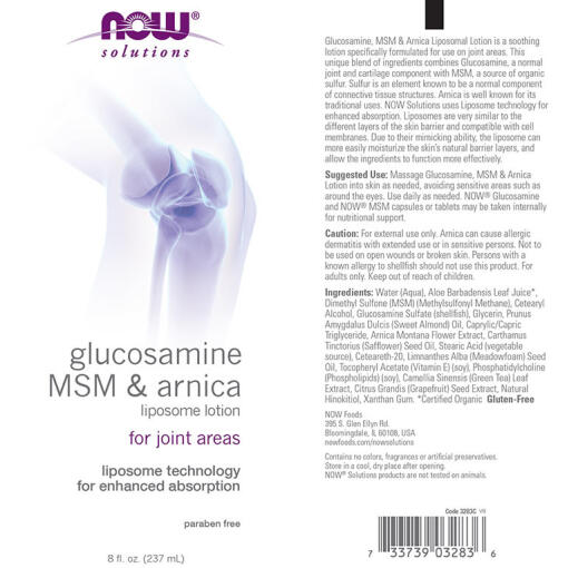 MSM & Arnica Liposome Lotion - 237 ml.