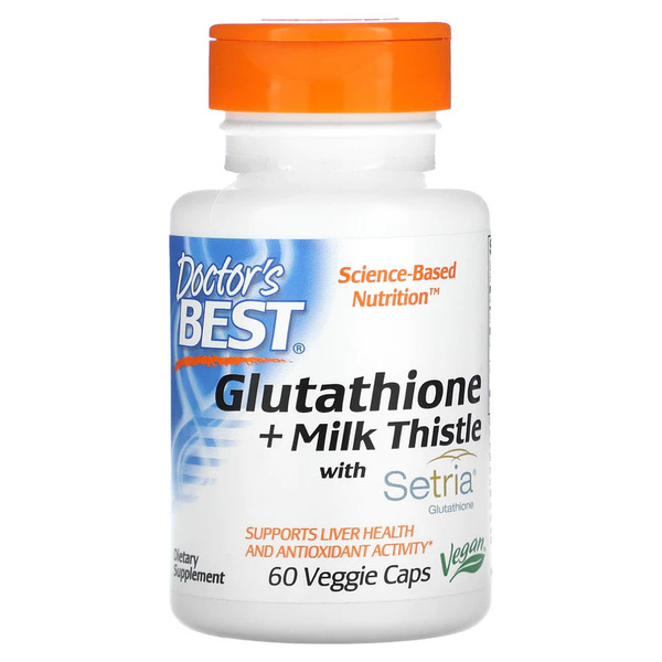 Doctors Best - Glutation med Mjölkört, 60 vegetabiliska kapslar | Veganska produkterHälsa och välbefinnandeHälsokostMariatistelNordisk vitalitet | Apoteka