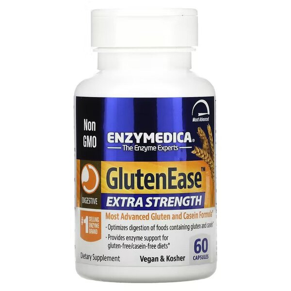 Enzymedica - GlutenEase Extra Strength, 60 kapslar | Veganska produkterHälsa och välbefinnandeHälsokostEnzymerNordisk vitalitet | Apoteka