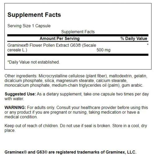 Swanson - Graminex, 500 mg - 60 kapslar - Bild 3